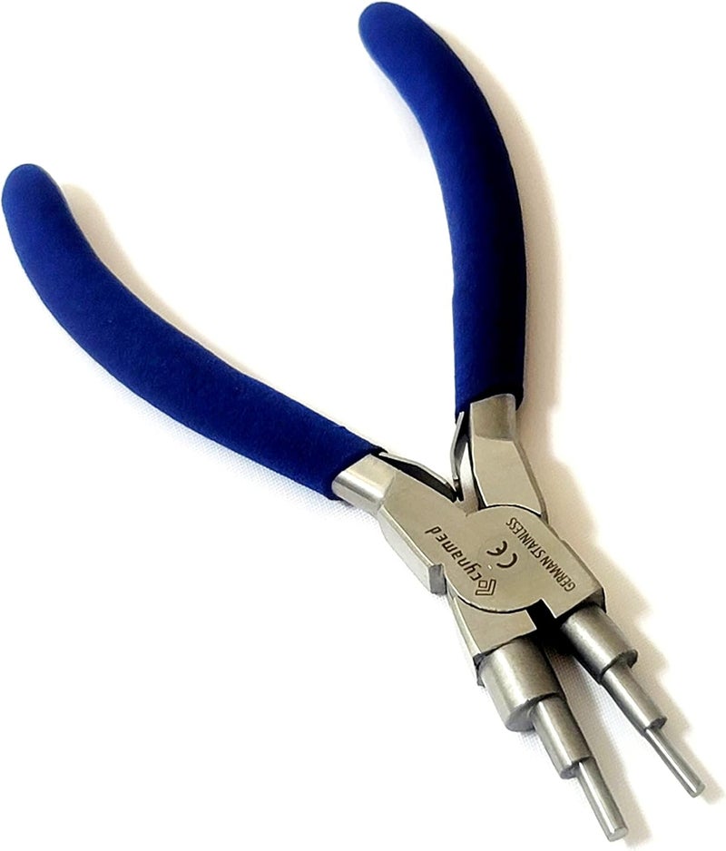 CYNAMED German Heavy Duty Bail Making Pliers,6 IN 1 Wire Looping Forming Pliers, BIG SIZE LOOPING PLIERS 13,16 & 20MM,SMALL LOOPING PLIER, 5, 7,10MM Anti Slip comfort grip handle - Image 3
